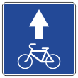 Дорожный знак 5.14.2 «Полоса для велосипедистов» (металл 0,8 мм, II типоразмер: сторона 700 мм, С/О пленка: тип А коммерческая)